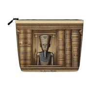 XZDCAL MummyMystery - Bolsa de maquillaje de una sola capa con aspecto de lino con cremallera que garantiza tus necesidades diarias o de viaje, color negro, talla única, Black, Talla única