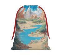 XZDCAL Oasis in the Desert - Bolsa de almacenamiento de felpa con cordón para festivales y uso diario