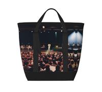 XZDCAL On Stage - Bolsa térmica de gran capacidad para mujeres, comestibles, almuerzos y picnics, color negro, talla única, Black, Talla única