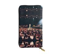 XZDCAL On Stage - Cartera larga de piel para niñas y mujeres con múltiples compartimentos, color negro, talla única, Black, Talla única