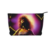 XZDCAL Performer's Glow - Bolsa de maquillaje de pana con forro resistente para viajes y uso diario, color negro, talla única, Black, Talla única