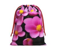 XZDCAL Pink Petals - Bolsa de almacenamiento de felpa con cordón para festivales y uso diario