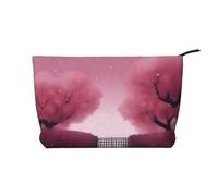 XZDCAL Romantic Vibes - Bolsa de maquillaje de pana con forro resistente para viajes y uso diario, color negro, talla única, Black, Talla única
