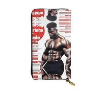 XZDCAL Strong Body - Cartera larga de piel para niñas y mujeres con múltiples compartimentos, color negro, talla única, Black, Talla única