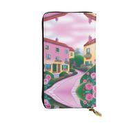 XZDCAL Sweet Romance - Cartera larga de piel para niñas y mujeres con múltiples compartimentos, color negro, talla única, Black, Talla única