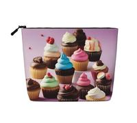 XZDCAL Sweet Treats - Bolsa de maquillaje de una sola capa con aspecto de lino con cremallera que garantiza tus necesidades diarias o de viaje, color negro, talla única, Black, Talla única