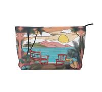 XZDCAL Travel Bliss - Bolsa de maquillaje de pana con forro resistente para viajes y uso diario, color negro, talla única, Black, Talla única