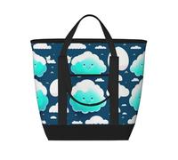 XZDCAL Two shy clouds - Bolsa de mano aislada de gran capacidad para mujeres, comestibles, almuerzos y picnics, Negro -, Talla única
