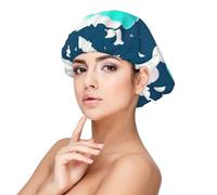 XZDCAL Two Shy Clouds - Gorro de dormir de satén para adultos, suave, para protección del cabello y peinado, negro, talla única