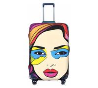 XZDCAL Una colorida funda para maleta de equipaje Pop Art. La funda no incluye la maleta en sí, White, L