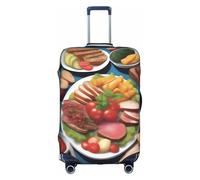 XZDCAL Una funda para maleta de equipaje Delicious Feast. La funda no incluye la maleta en sí, White, M