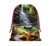 XZDCAL Waterfall Views - Bolsa de almacenamiento de felpa con cordón para festivales y uso diario