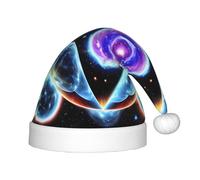 XZDDG Cosmic Stars - Gorro de felpa para fiesta de eventos, gorro con ribete esponjoso con parte superior de pompón