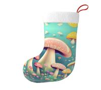 XZDDG Pretty Little Mushrooms - Calcetines de Navidad colgantes de felpa para decoración navideña y embalaje de regalo