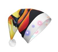 XZDDG Sunrise Mountain - Sombrero de Navidad iluminado para adultos, decoración navideña de felpa para fiestas, festivales, eventos