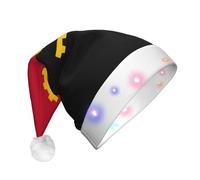 XZDDX Sombrero decorativo con luz de la bandera de Angola para adultos, con luz LED, intermitente, para fiestas