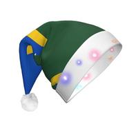 XZDDX Sombrero decorativo iluminado con la bandera de las Islas Salomón para adultos, sombrero decorativo con luces LED intermitentes para fiestas