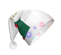 XZDDX Sombrero decorativo iluminado con la bandera de México para adultos, sombrero decorativo con luz LED intermitente para fiestas