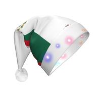 XZDDX Sombrero decorativo iluminado con la bandera de México para adultos, sombrero decorativo con luz LED intermitente para fiestas