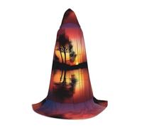 XZDDX Sunset Dreams - Capa con capucha S para adolescentes, Halloween, cosplay, disfraz, carnaval, juego de rol