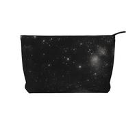 XZDHYZ Bolsa de cosméticos reutilizable de galaxia blanca y negra, bonita y elegante bolsa multifuncional para viajes, uso diario y regalo, color negro, talla única, Black, Talla única