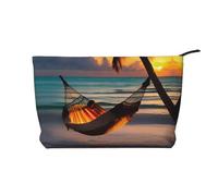XZDHYZ Hamaca de playa reutilizable para cosméticos, bonita y elegante bolsa multifuncional para viajes, uso diario y regalo, color negro, talla única, Black, Talla única