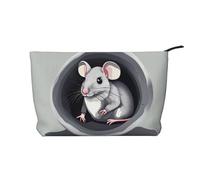 XZDHYZ Mouse in the Hole - Bolsa de cosméticos reutilizable, bonita y elegante bolsa multifuncional para viajes, uso diario y regalo, color negro, talla única, Black, Talla única