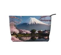 XZDHYZ Mt. Fuji - Neceser reutilizable para cosméticos, bonita y elegante bolsa multifuncional para viajes, uso diario y regalo, color negro, talla única, Black, Talla única