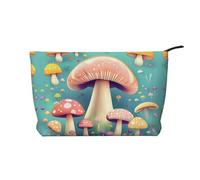 XZDHYZ Pretty Little Mushrooms - Bolsa de cosméticos reutilizable, bonita y elegante bolsa multifuncional para viajes, uso diario y regalo, color negro, talla única, Black, Talla única