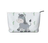 XZDHYZ Smiling Donkey - Bolsa de cosméticos reutilizable, bonita y elegante bolsa multifuncional para viajes, uso diario y regalo, color negro, talla única, Black, Talla única