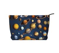 XZDHYZ Solar System Planets - Bolsa de cosméticos reutilizable, bonita y elegante bolsa multifuncional para viajes, uso diario y regalo, color negro, talla única, Black, Talla única