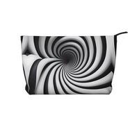 XZDHYZ Spiral Optical Ilusion Gif - Neceser reutilizable - Bonita y elegante bolsa multifuncional para viajes, uso diario y regalo, color negro, talla única, Black, Talla única
