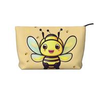 XZDHYZ Yellow Bee - Bolsa de cosméticos reutilizable, bonita y elegante bolsa multifuncional para viajes, uso diario y regalo, color negro, talla única, Black, Talla única