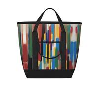 XZDLXJ A Creative Strokes - Bolsa de hombro aislada de gran capacidad para alimentos fríos y calientes, Negro -, Talla única