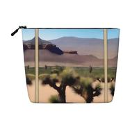 XZDLXJ a Desert Vistas - Bolsa de maquillaje de una sola capa resistente al agua con cremallera para tus necesidades diarias o de viaje, color negro, talla única, Black, Talla única