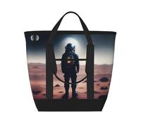 XZDLXJ A Exploration - Bolsa de hombro aislada de gran capacidad para alimentos fríos y calientes, color negro, talla única, Black, Talla única