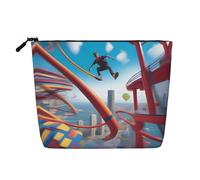 XZDLXJ A Thrill Seeker - Bolsa de maquillaje de una sola capa resistente al agua con cremallera para tus necesidades diarias o de viaje, color negro, talla única, Black, Talla única