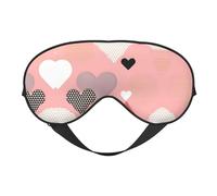 XZDLXJ Abstract Love Chart - Antifaz reversible de poliéster para dormir con correa ajustable para máxima comodidad y bloqueo de luz, color negro