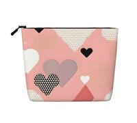 XZDLXJ Abstract Love Chart - Bolsa de maquillaje de una sola capa resistente al agua con cremallera para tus necesidades diarias o de viaje, color negro, talla única, Black, Talla única