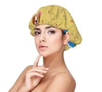 XZDLXJ Adorable gorro de dormir de satén de perro de dibujos animados para adultos, protección y comodidad para el cabello, negro, talla única