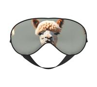 XZDLXJ Alpaca Avatar - Antifaz reversible de poliéster para dormir con correa ajustable para máxima comodidad y bloqueo de luz, color negro