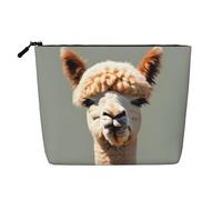 XZDLXJ Alpaca Avatar - Bolsa de maquillaje de una sola capa resistente al agua con cremallera para tus necesidades diarias o de viaje, color negro, talla única, Black, Talla única