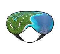 XZDLXJ An island in The Sea - Antifaz reversible de poliéster para dormir con correa ajustable para máxima comodidad y bloqueo de luz, color negro