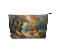 XZDLXJ Artistic Impressions - Bolsa de cosméticos de pana, adecuada para viajes y uso diario, forro resistente, garantiza la longevidad, color negro, talla única, Black, Talla única