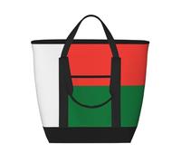 XZDLXJ Bandera de Madagascar Bolsa de hombro aislada de gran capacidad para alimentos fríos y calientes, color negro, talla única, Black, Talla única