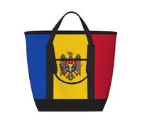XZDLXJ Bandera de Moldavia - Bolsa de hombro aislada de gran capacidad para alimentos fríos y calientes, color negro, talla única, Black, Talla única