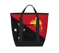 XZDLXJ Bandera de Papúa Nueva Guinea Bolsa de hombro aislada de gran capacidad para alimentos fríos y calientes, color negro, talla única, Black, Talla única