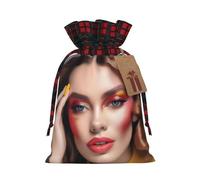 XZDLXJ Beauty Trends - Bolsa de arpillera con cordón con tela a cuadros y etiqueta de papel kraft