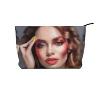 XZDLXJ Beauty Trends - Bolsa de cosméticos de pana, adecuada para viajes y uso diario, forro resistente, garantiza la longevidad, color negro, talla única, Black, Talla única