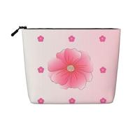 XZDLXJ Blooming clavels - Bolsa de maquillaje de una sola capa resistente al agua con cremallera para tus necesidades diarias o de viaje, color negro, talla única, Black, Talla única